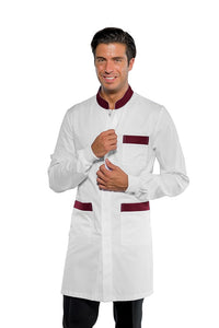 Camice Dover bianco e bordeaux