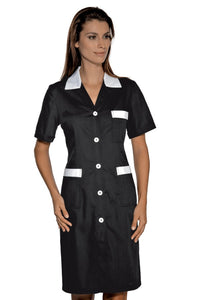 Camice Donna Positano Nero bordato