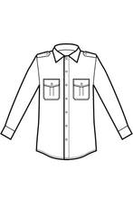 Carica l&#39;immagine nel visualizzatore di Gallery, Camicia Pilota disegno front
