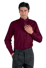 Carica l&#39;immagine nel visualizzatore di Gallery, Camicia Dublino Unisex coreana Bordeaux
