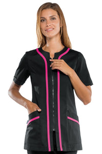 Casacca Aruba nera e fuxia