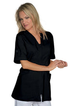 Carica l&#39;immagine nel visualizzatore di Gallery, Casacca Benidorm Nera polycotone light 015101M
