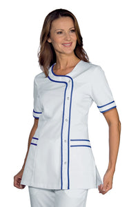 Casacca Brasilia bianca con profili Blu cina