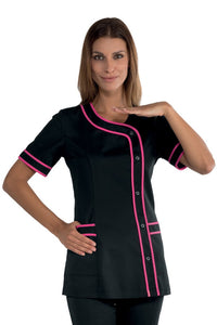 Casacca Brasilia nera con profili Fuxia 