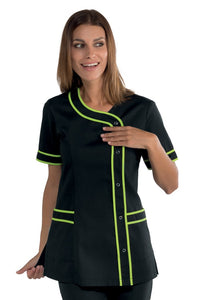 Casacca Brasilia nera con profili Verde mela