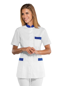 Casacca Donna coreana Costa rica bianca e blu