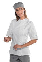 Carica l&#39;immagine nel visualizzatore di Gallery, Giacca Lady Snaps Cotone Stretch bianca - ITALIADIVISE
