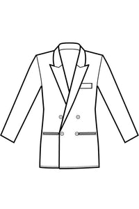Giacca doppio petto collo lancia disegno front