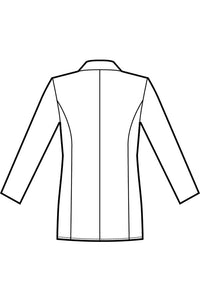 Giacca doppio petto collo lancia disegno rear